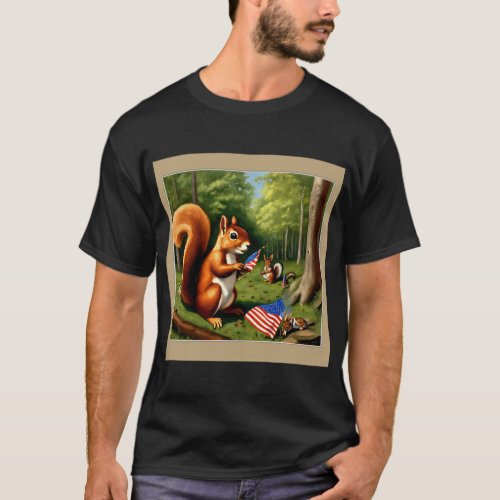  Title Nuts About Squirrels Quirky Gathering Ca T_Shirt