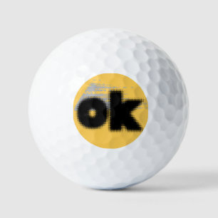 Title: "OK Vibes – Simple & Bold" Golf Balls