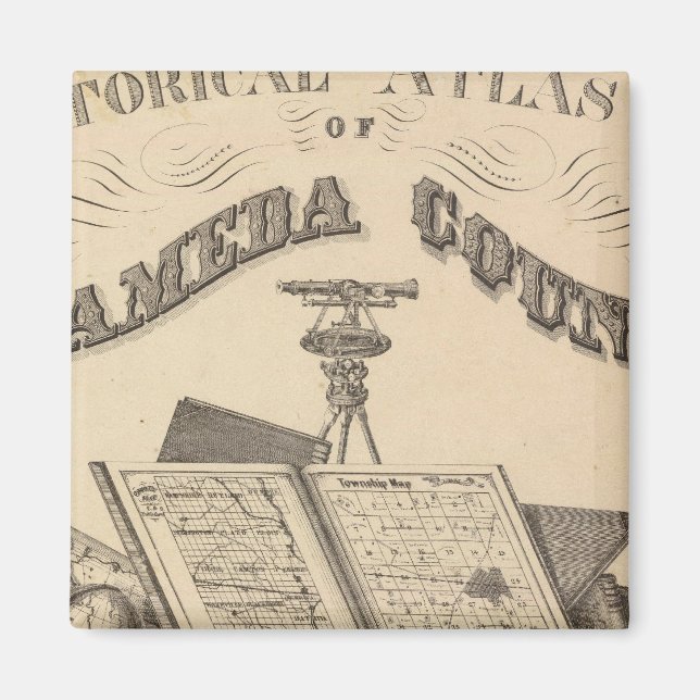 Title Page Alameda County atlas map Magnet (Front)