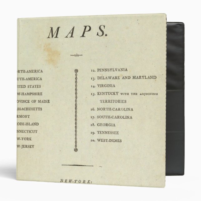 Title Page American atlas 3 Ring Binder (Front/Inside)