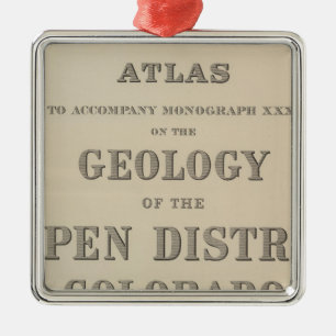 Title Page Atlas to the Geology Metal Ornament