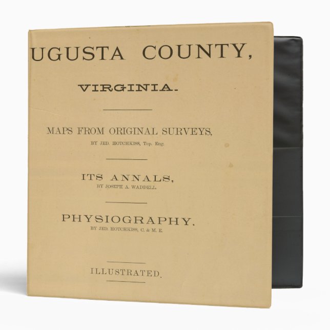 Title Page Augusta County, Virginia Binder (Front/Inside)