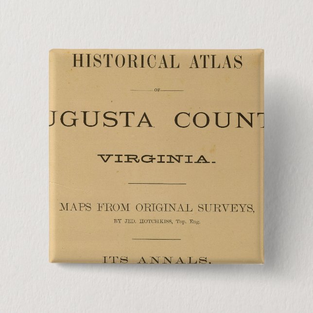 Title Page Augusta County, Virginia Button (Front)