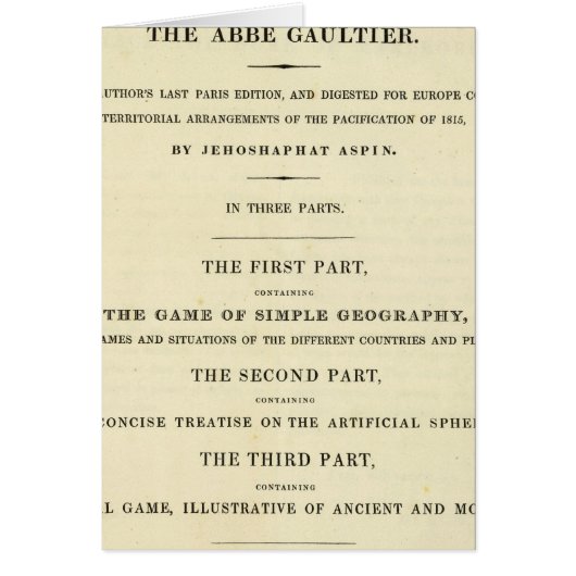 Title Page Complete course of geography Cards (Front)
