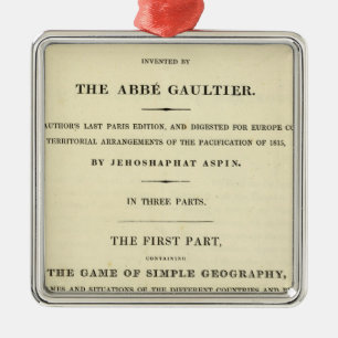 Title Page Complete course of geography Metal Ornament