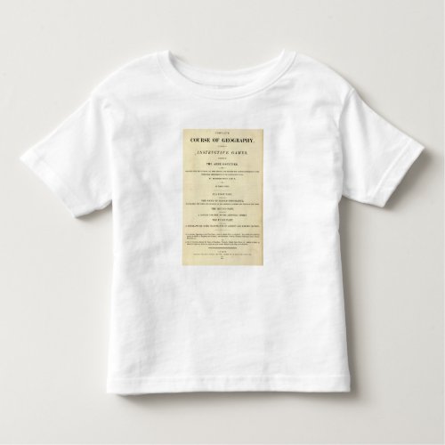 Title Page Complete course of geography Toddler T_shirt