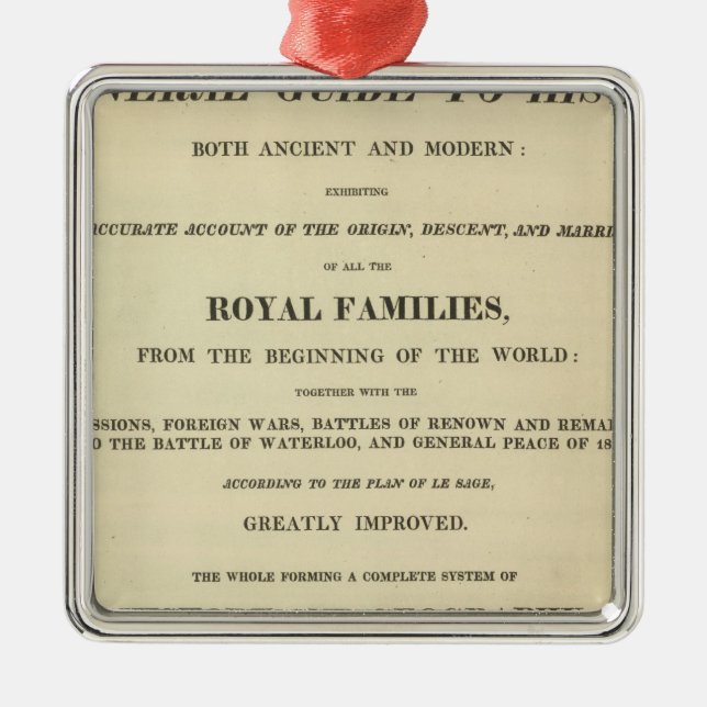 Title Page Complete Genealogical, Historical Metal Ornament (Front)