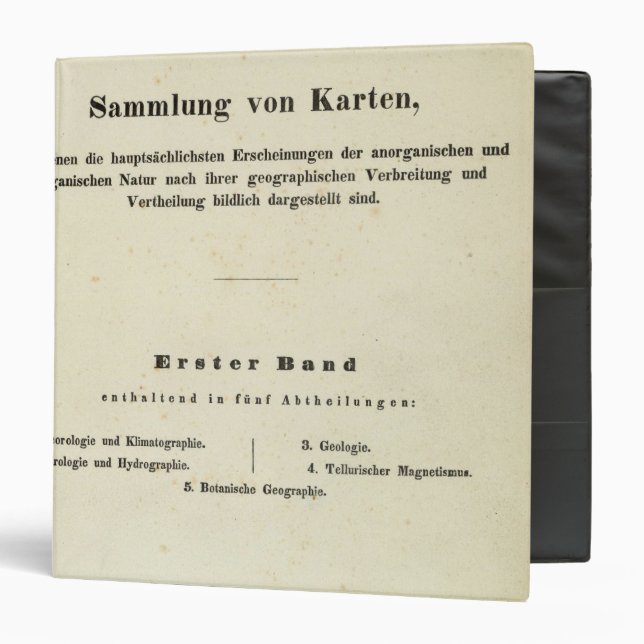 Title Page Dr Heinrich Berghaus Binder (Front/Inside)