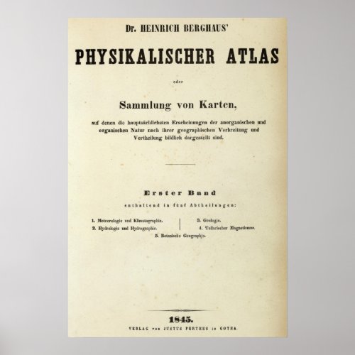 Title Page Dr Heinrich Berghaus Poster