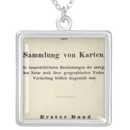 Title Page Dr Heinrich Berghaus Silver Plated Necklace