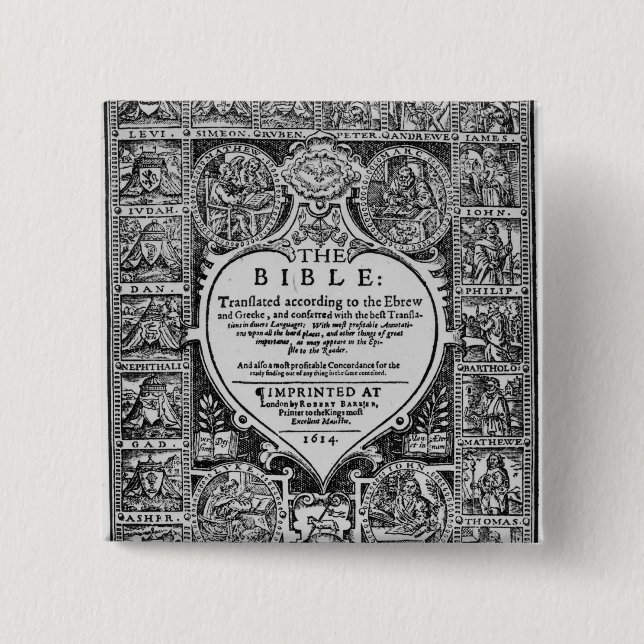 Title page for the English translation Pinback Button (Front)