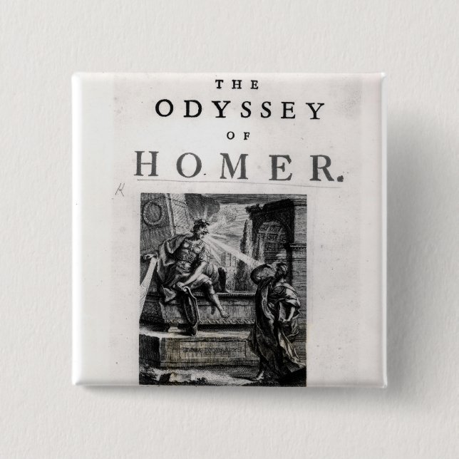 Title page for 'The Odyssey' by Homer Button (Front)
