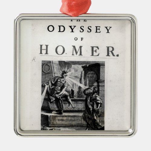 Title page for The Odyssey by Homer Metal Ornament