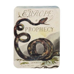 Title Page from 'Europe. A Prophecy', 1794 (relief Magnet
