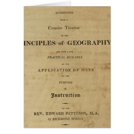 Title Page General & classical atlas Cards (Front)