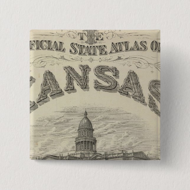 Title Page Kansas Official State Atlas Button (Front)