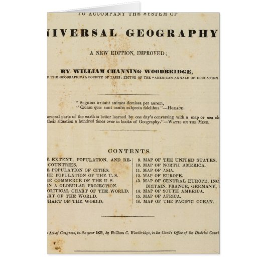 Title Page Modern atlas Cards (Front)