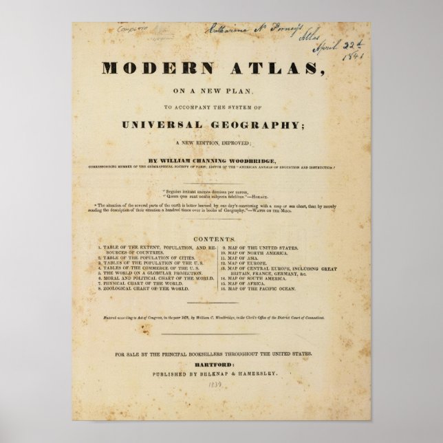 Title Page Modern atlas Poster (Front)