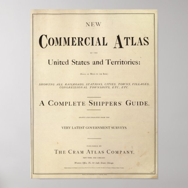 Title Page New commercial atlas Poster (Front)