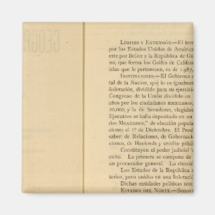 Title Page of 1874 Mexico Atlas Magnet