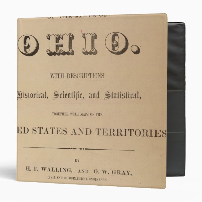 Title Page of a Topographical Atlas Binder (Front/Inside)