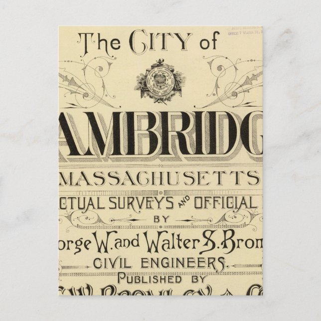 Title Page of Cambridge Atlas Postcard (Front)