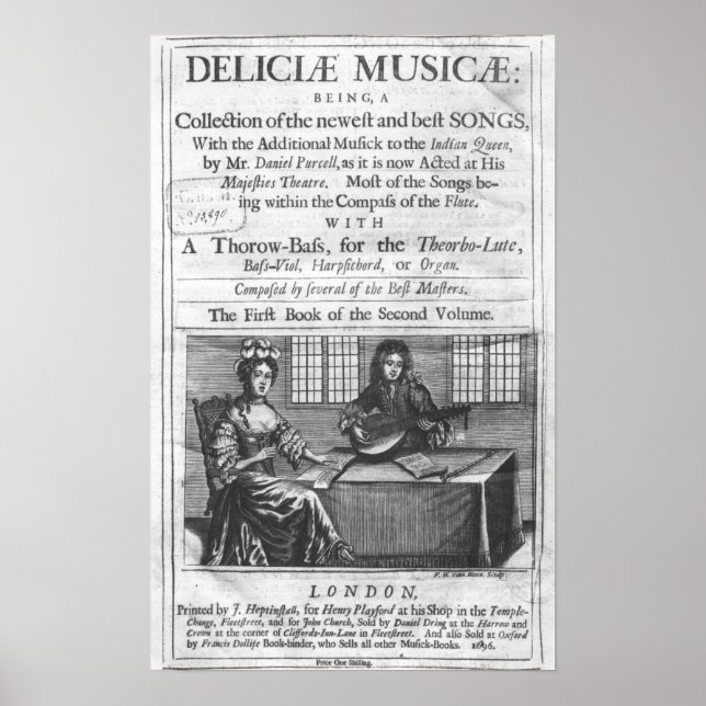 Title page of 'Deliciae Musicae' Poster (Front)