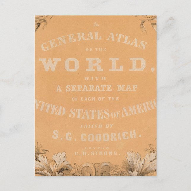 Title Page of General Atlas of the World Postcard (Front)