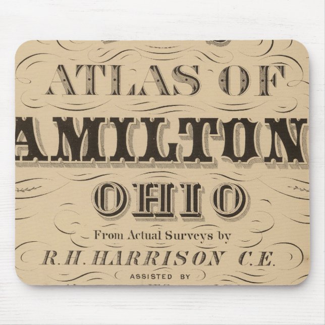 Title Page of Hamilton County Atlas Mouse Pad (Front)