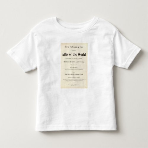 Title Page of Indexed Atlas Toddler T_shirt