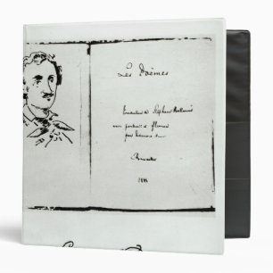 Title Page of 'Les Poemes' by Edgar Allan Poe Binder
