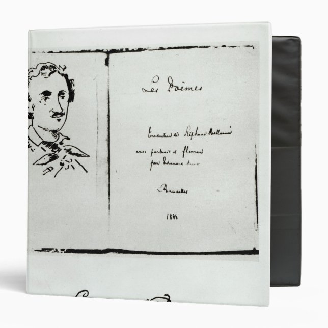 Title Page of 'Les Poemes' by Edgar Allan Poe Binder (Front/Inside)