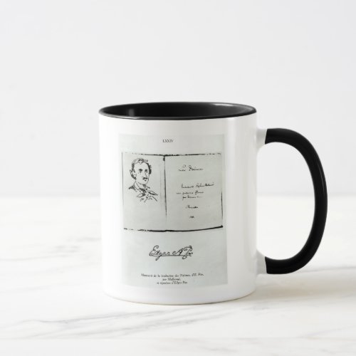 Title Page of Les Poemes by Edgar Allan Poe Mug