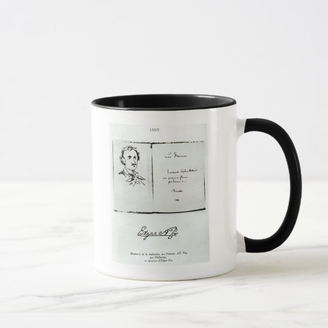 Title Page of 'Les Poemes' by Edgar Allan Poe Mug (Right)