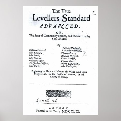 Title page of The True Levellers Standard Poster