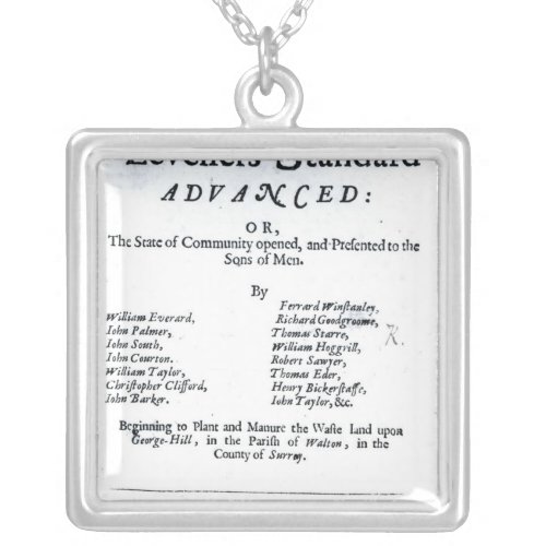 Title page of The True Levellers Standard Silver Plated Necklace