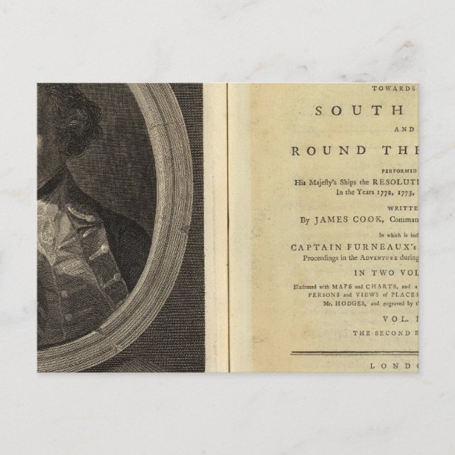 Title Page of the Voyage Toward the South Pole Postcard (Front)