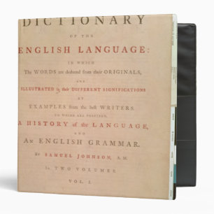 Title page of volume I of the English Binder