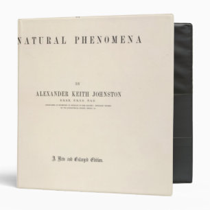 Title Page Physical atlas of natural phenomena Binder