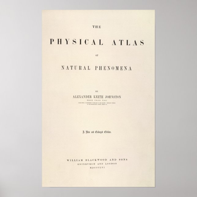 Title Page Physical atlas of natural phenomena Poster (Front)