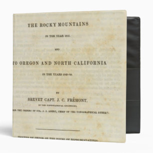 Title Page Report of the Exploring Expedition Binder