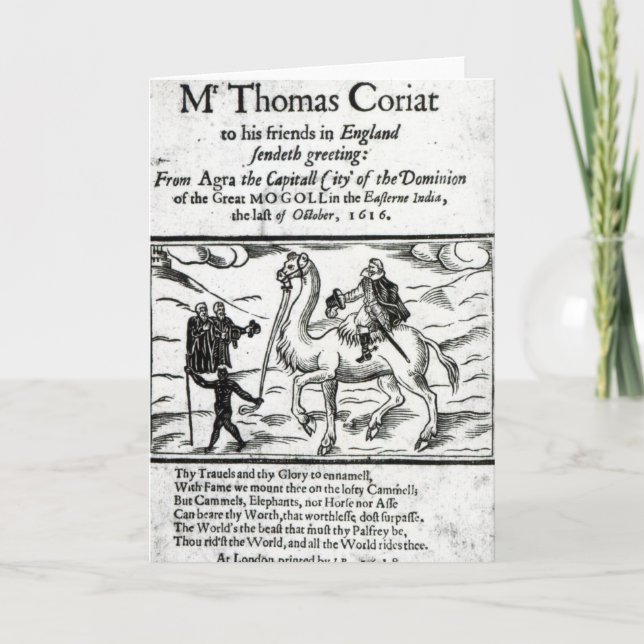 Title page, Thomas Coryat's travles in India Card (Front)