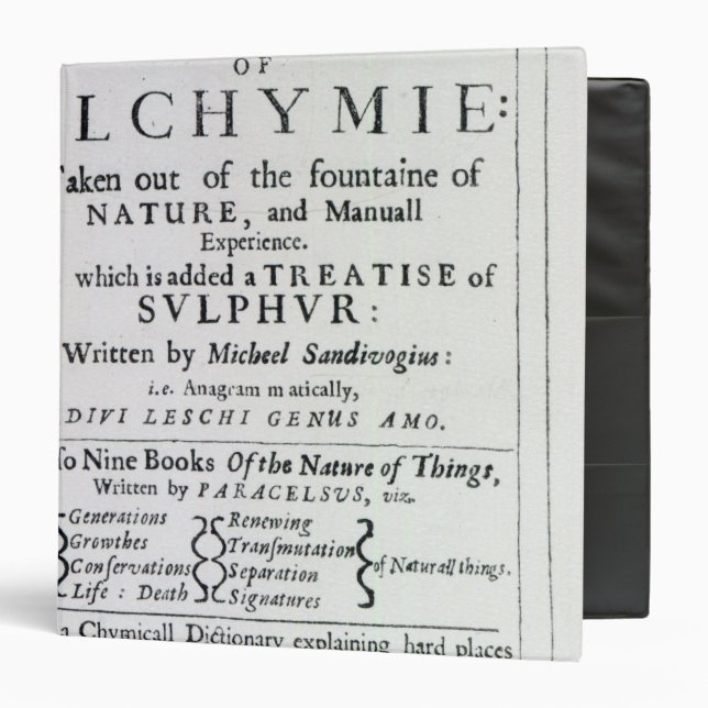 Title page to the English edition 3 Ring Binder (Front/Inside)