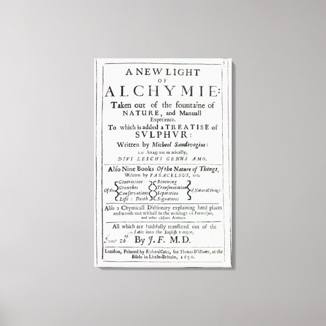 Title page to the English edition Canvas Print (Front)