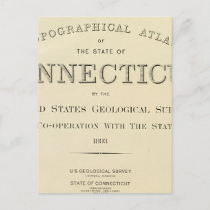 Title Page Topo atlas Connecticut Postcard