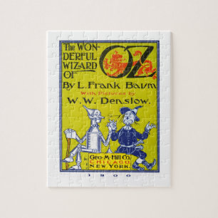 Title page , Vintage Wizard of Oz Book Cover Art. Jigsaw Puzzle