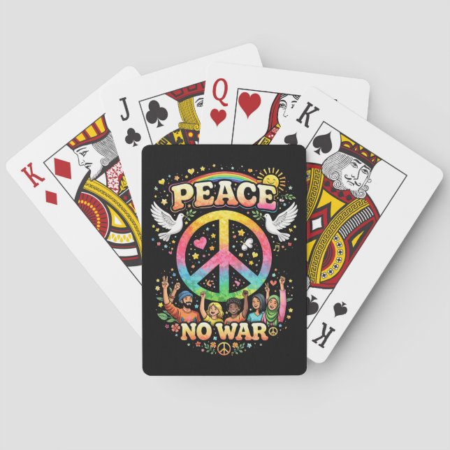Title: Peace Over War Poker Cards (Back)