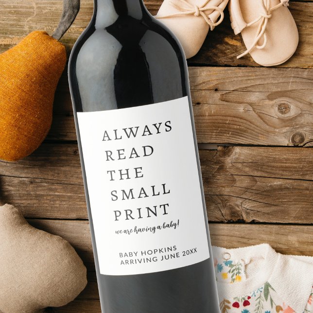 Title: Personalized Editable Baby Announcement  Wine Label (Creator Uploaded)