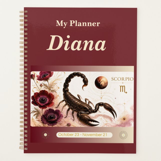 title: Personalized Scorpio Zodiac Planner  (Front)