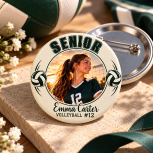 Title: Personalized Volleyball Senior Night Photo Button